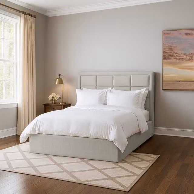 Desire Deco Arko Upholstered Storage Bed in Silver, W/D/H: 120 x 200 cm