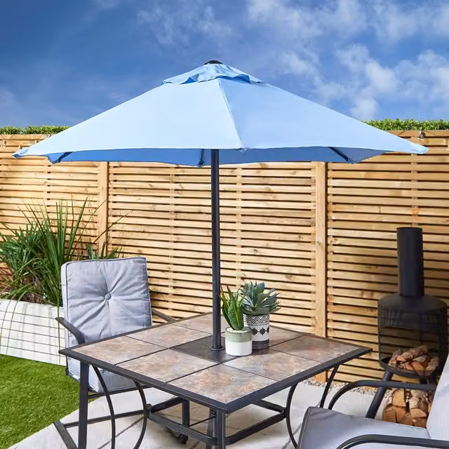 Outdoor Essentials 2m Aluminium Parasol in Blue