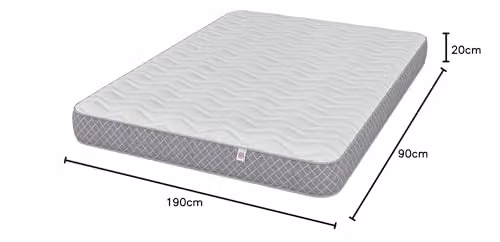 Aspire Beds 3 Layer Bonnell Cool Mattress, White, W/D/H: 90 x 190 cm – 2