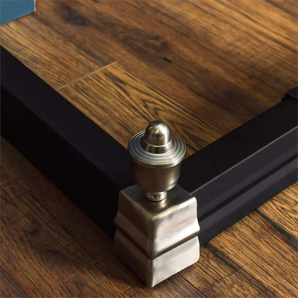 Kelvenix Adjustable Steel Fireplace Fender and Mantel Surround in Black – 4
