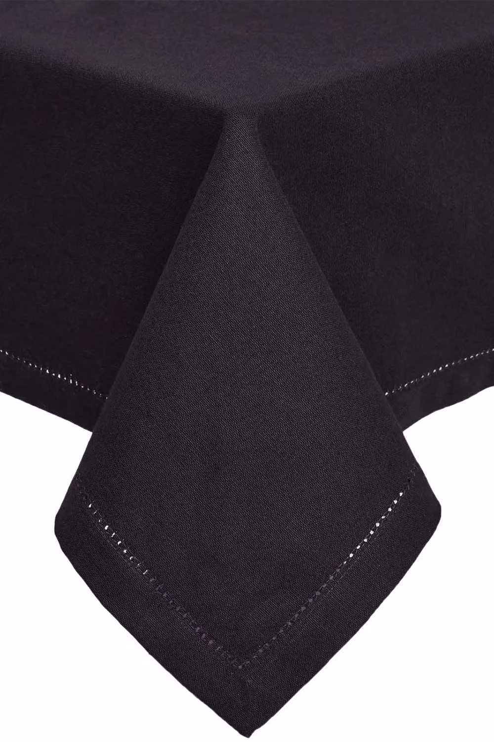 Homescapes Plain Black Cotton Square Tablecloth, W/D: 137 x 137 cm – 2