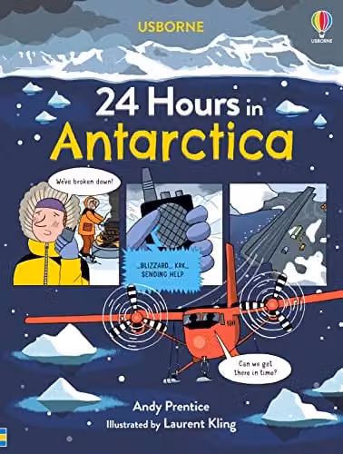 Usborne 24 Hours in Antarctica Multicolour Paper Book
