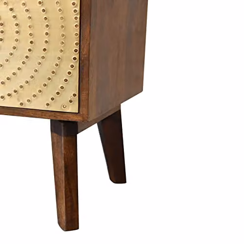 Artisan Zen Bedside Table in Brown and Gold – 5