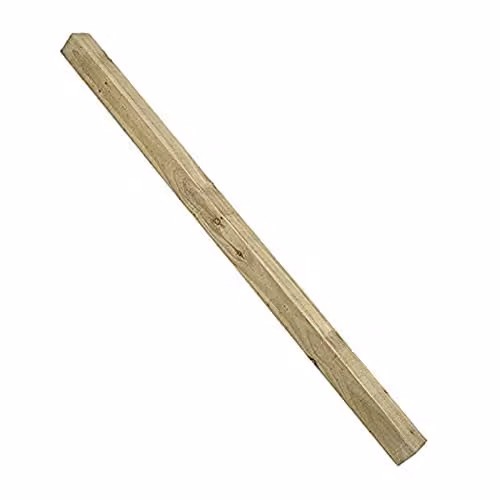 Forest Garden Brown Wooden Square Fence Post, Pack of 4, H 240 cm x W 10 cm x D 10 cm