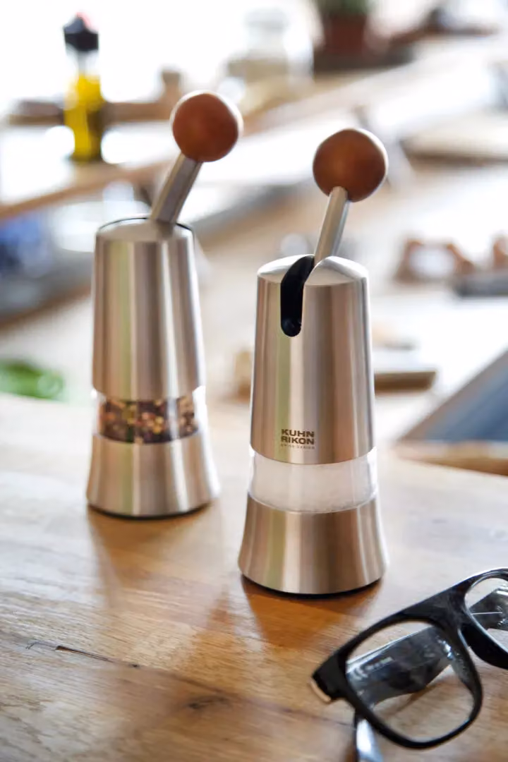 Kuhn Rikon Epicurean Stainless Steel Ratchet Grinder for Salt, Pepper and Spices, Silver – 3