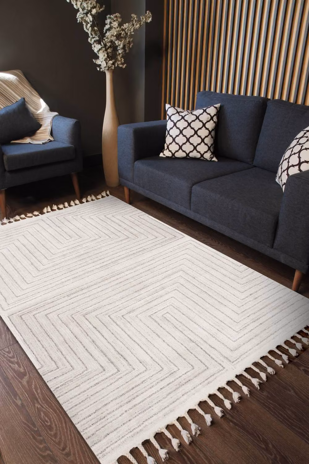 Esselle Home Arctic Maze Geometric Rug in Cream and Grey, W: 160 cm, D: 230 cm – 4
