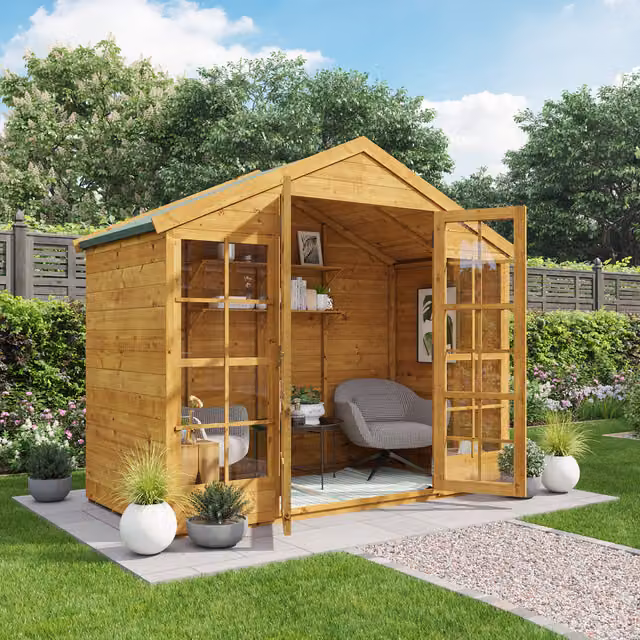 BillyOh Harper Tongue and Groove Apex Summerhouse in Brown