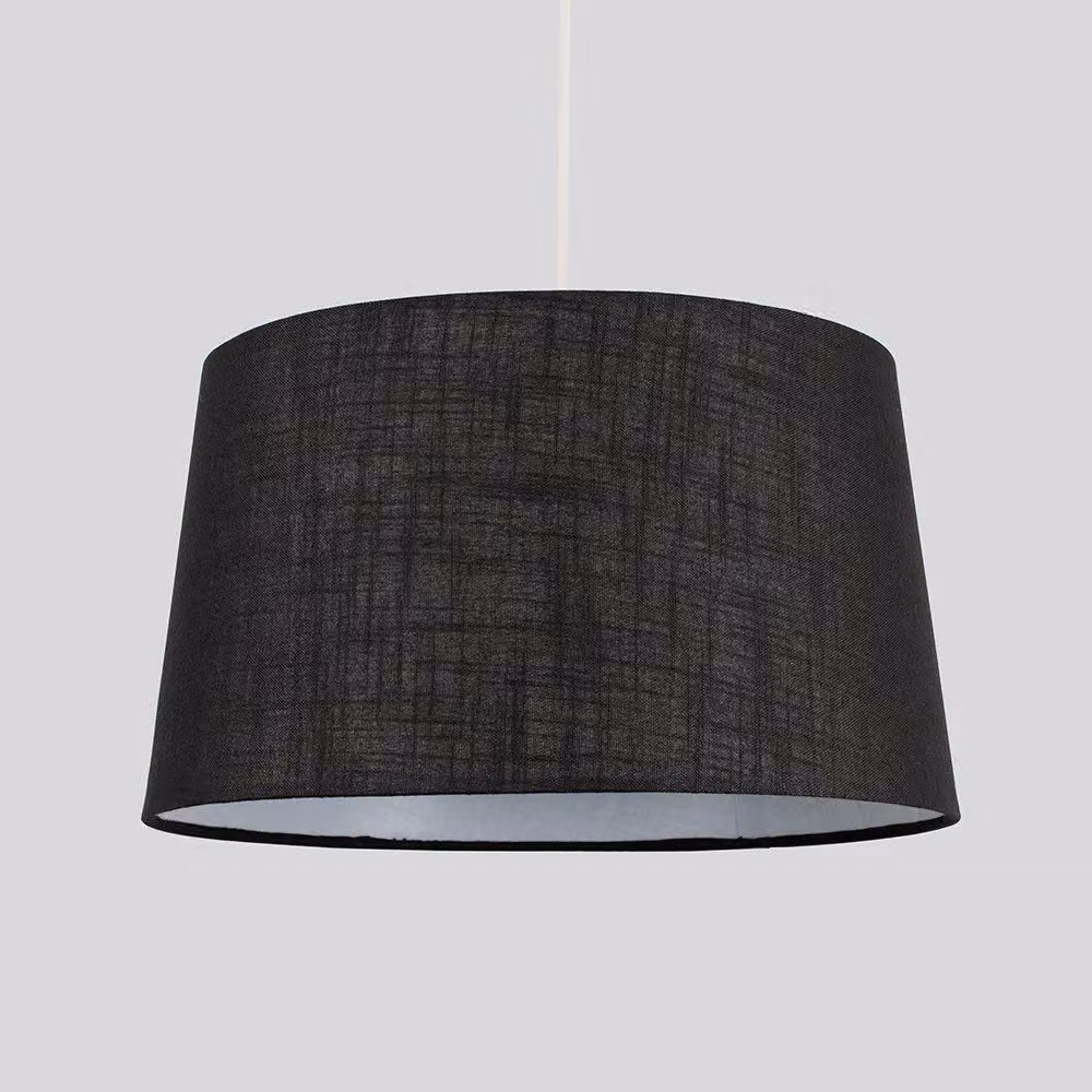 ValueLights Doretta Black Fabric Cone Ceiling Pendant Shade, Width: 40 cm – 2