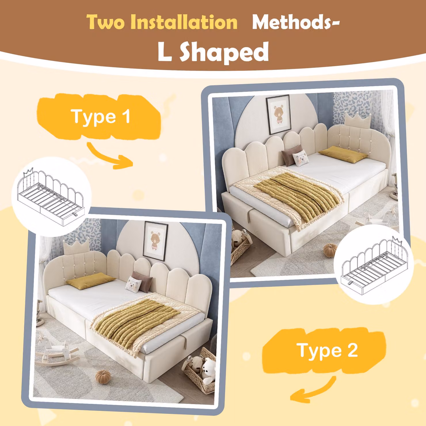 Aosom UK Modern Velvet Upholstered Daybed with Hydraulic Storage, Beige, W: 96 cm, D: 199 cm, H: 96 cm – 5
