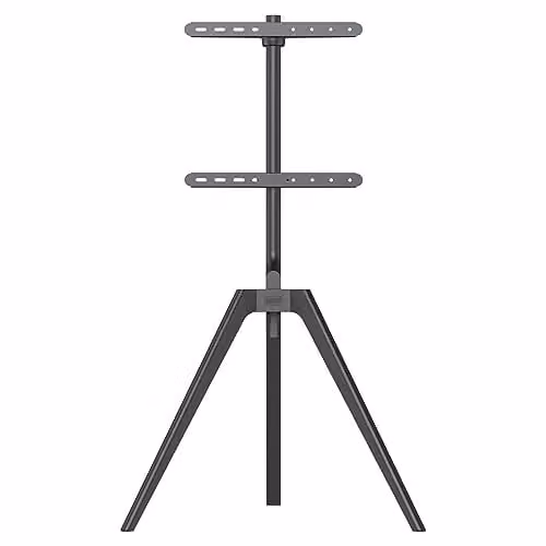 Ttap TRIPOD-BLACK Minimalist TV Stand with Bracket for up to 65 inch TVs in Black – 1