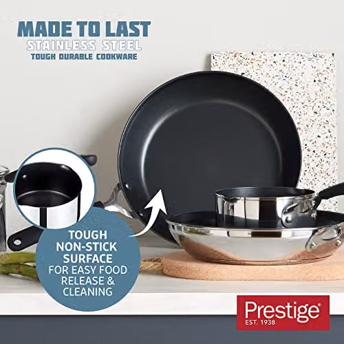 Prestige Made to Last Non-Stick Frying Pan, Silver, Diameter: 29 cm – 2