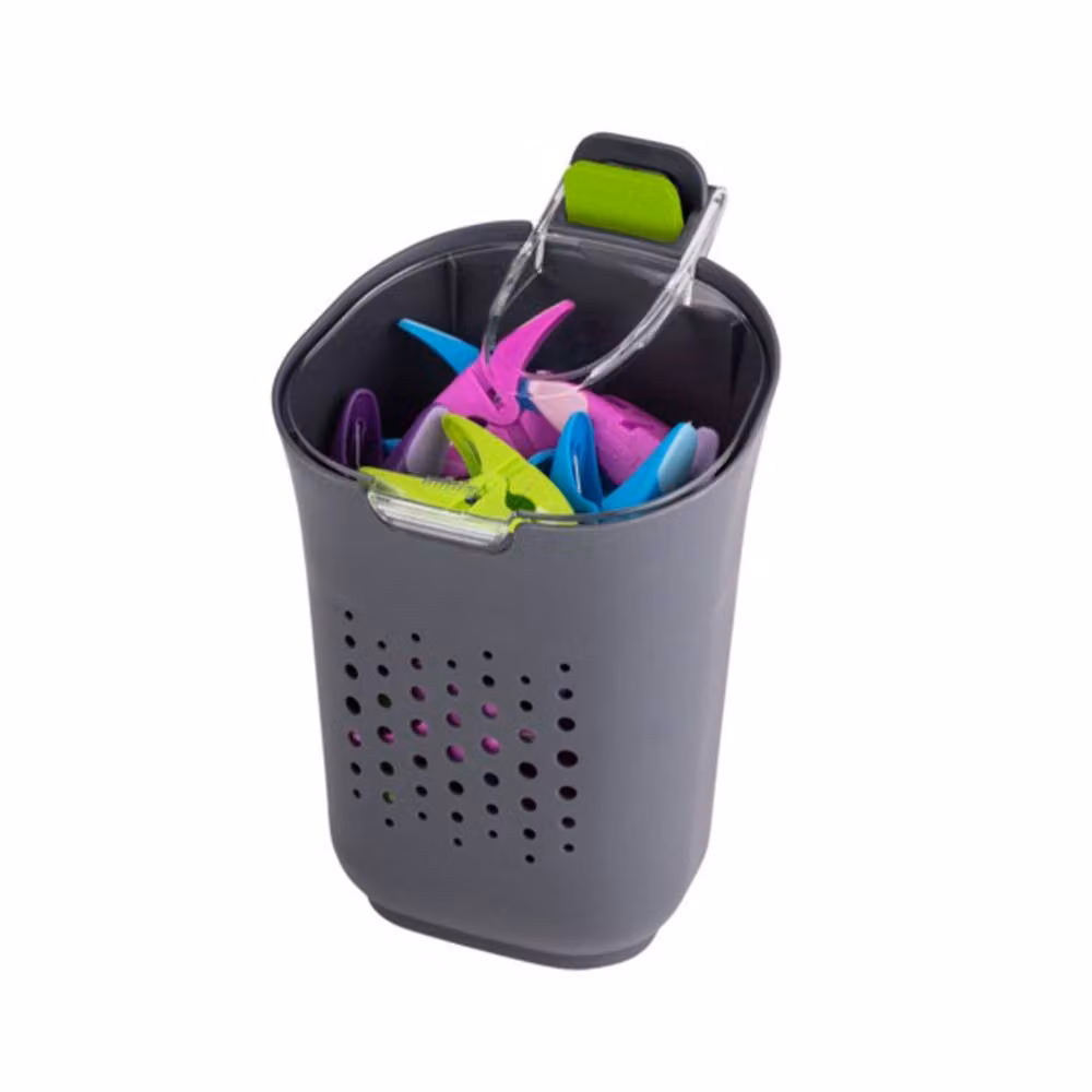 Minky Brite Peg Basket with Pegs in Grey – 2
