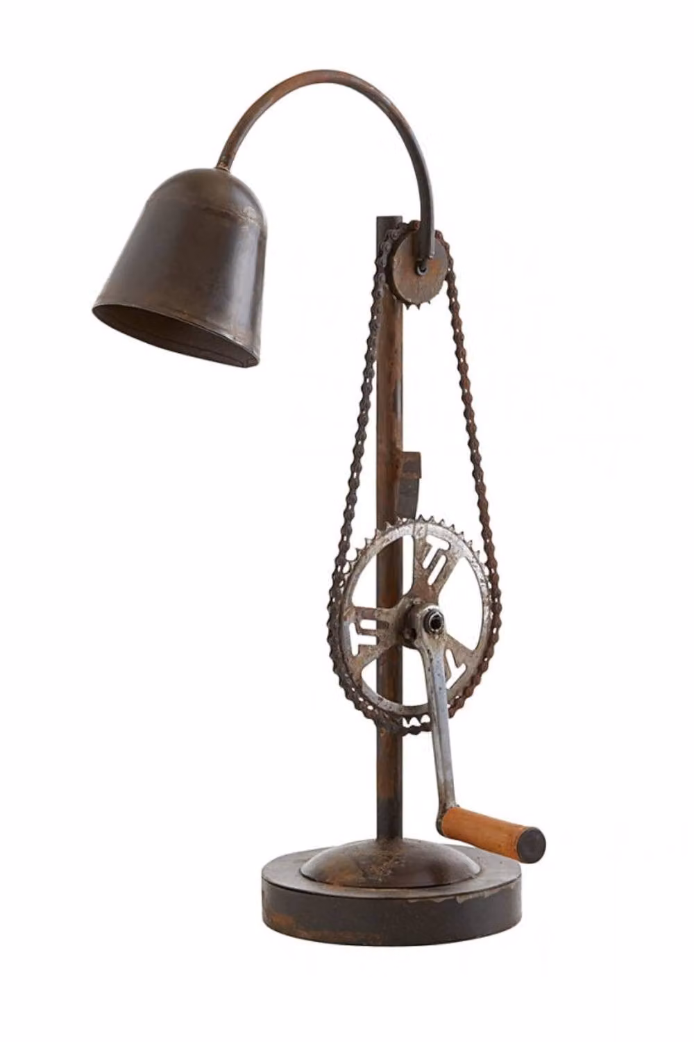 IH Design Bicycle Gear Chain Table Lamp in Black Metal – 2