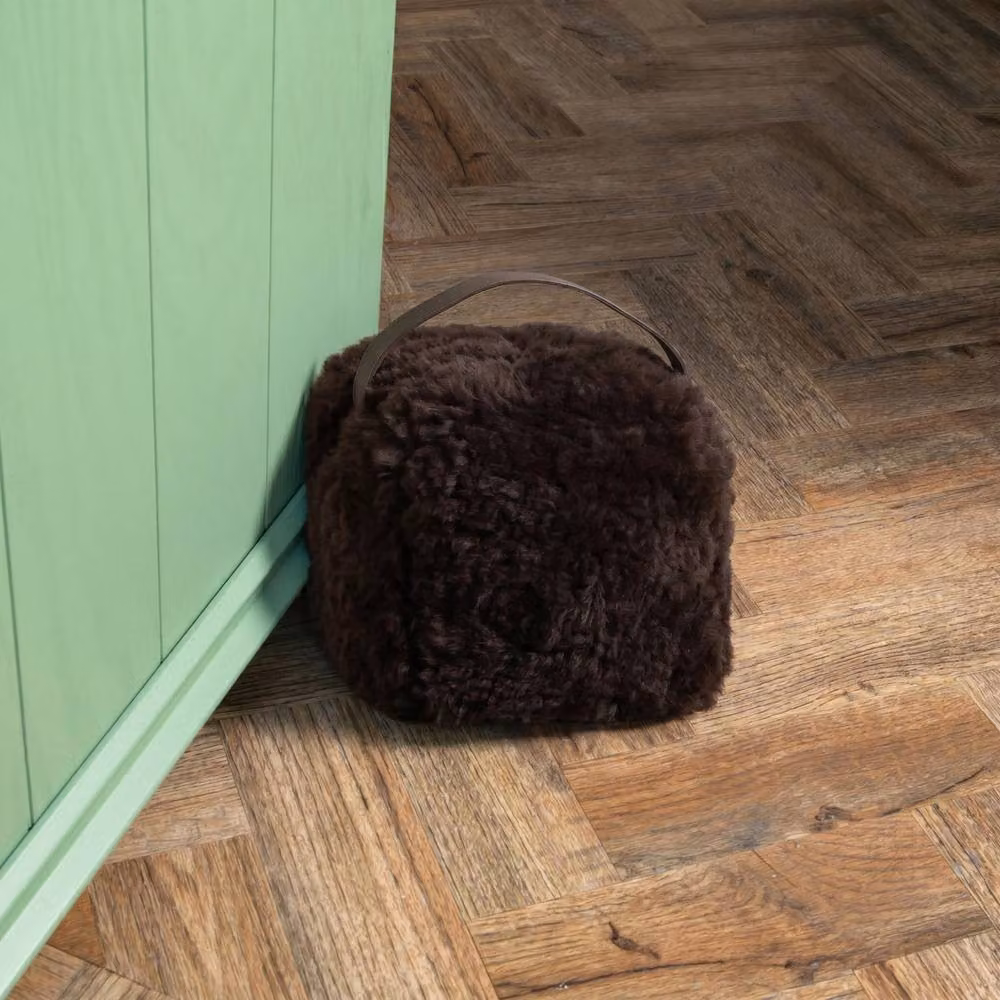 Native Natural Brown Sheepskin Doorstop, Height: 15 cm – 2