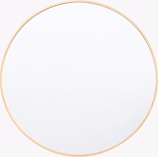 Perch & Parrow Dapper Round Minimalist Mirror in Gold