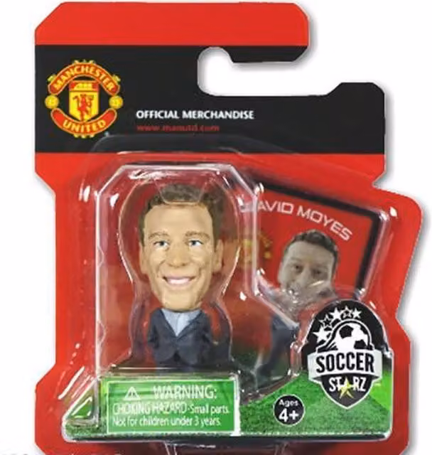 SoccerStarz Man Utd David Moyes Mini Character Figure, Grey/Multicolour, Height: 5 cm