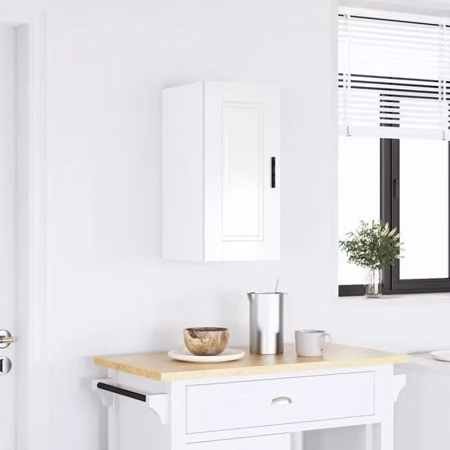 Berkfield Home Porto High Gloss White Engineered Wood Kitchen Wall Cabinet