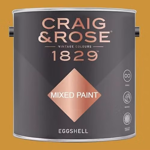 Craig & Rose 1829 Eggshell Paint in French Ochre, 2.5 l