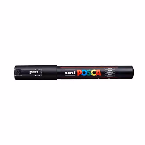 Posca Extra Fine Bullet Tip PC1M Marker Pen, 0.7mm, Black