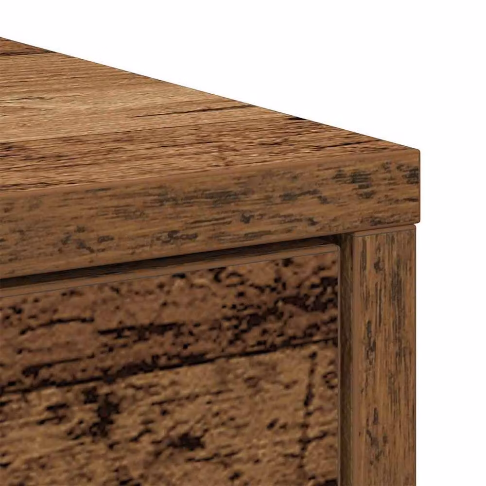Berkfield Home Rustic Old Wood Sideboard with Drawers and Doors in Brown W/D/H: 73 x 31 x 90 cm – 3