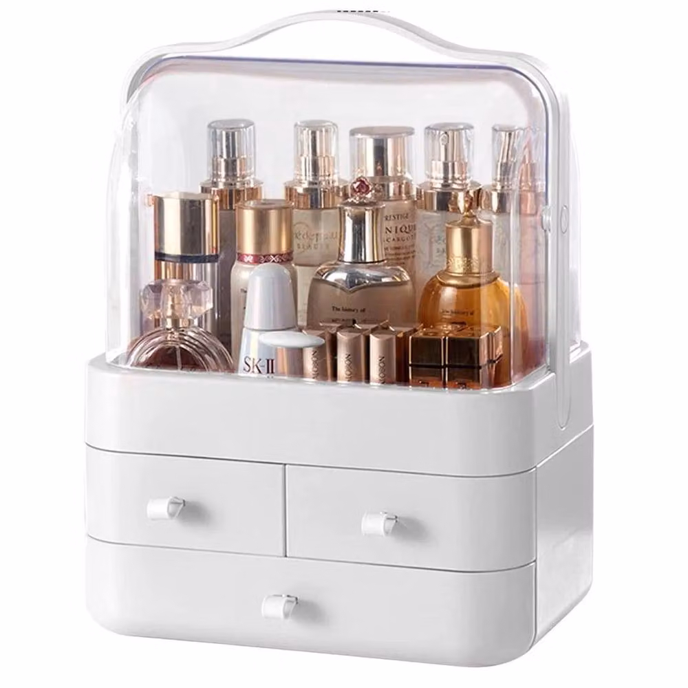 FLAVORA White Makeup Cosmetic Organiser for Dressing Tables, Width: 100 cm – 2