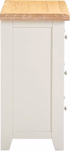 Seconique Windsor 3 Drawer Chest in Ivory and Oak, W/D/H: 81 x 40 x 97 cm – 2