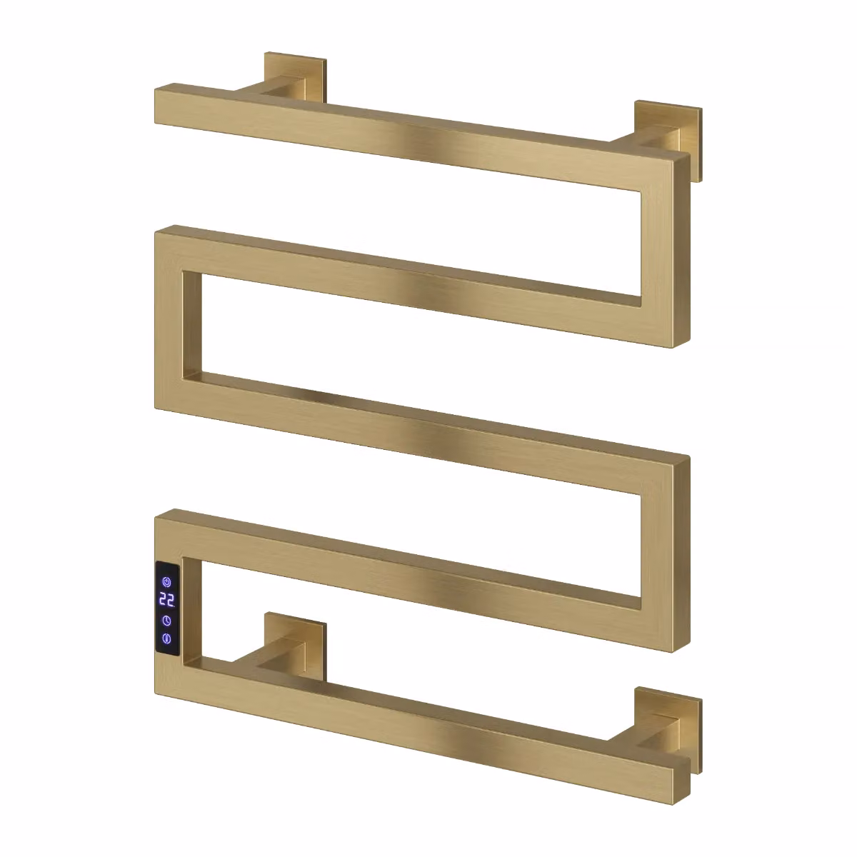 Aquarius DigiTherm Vispa Dry Electric Radiator with LCD Display, Gold, W: 51 cm, H: 50 cm – 2