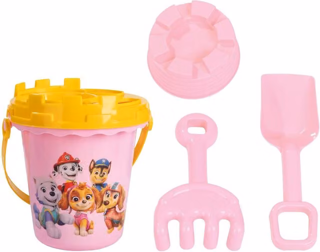 Spin Master Paw Patrol Pink and Yellow Plastic Bucket and Spade Set