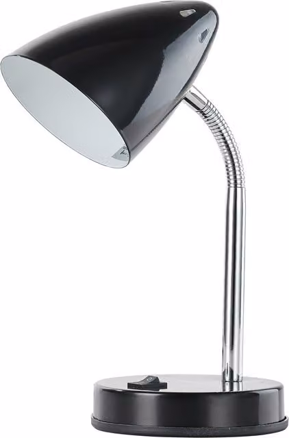 Innoteck Adjustable Metal Cone Desk Lamp in Black