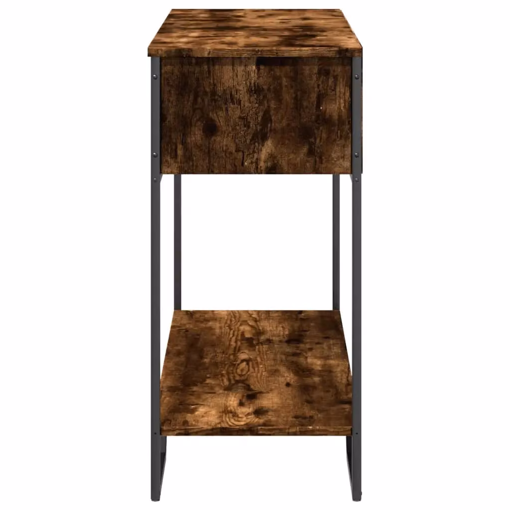 Berkfield Home Smoked Oak Console Table in Brown, W/D/H: 100 x 35 x 74.5 cm – 4