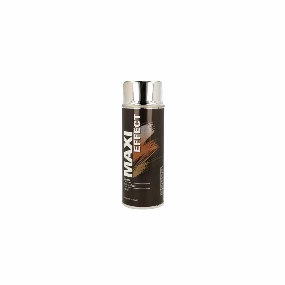 Maxicolor MaxiEffect Metallic Chrome Spray Paint in Silver, 400ml – 2