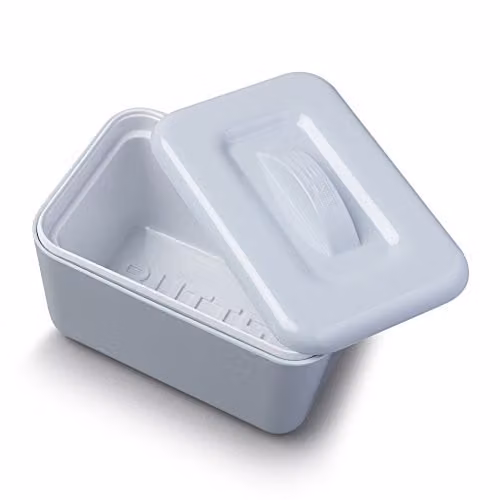 Zeal Melamine Insulated Butter Dish with Lid in Blue – 1