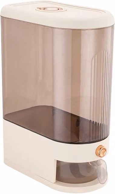Kelvenix 10kg Double Cereal and Rice Dispenser in White – 1