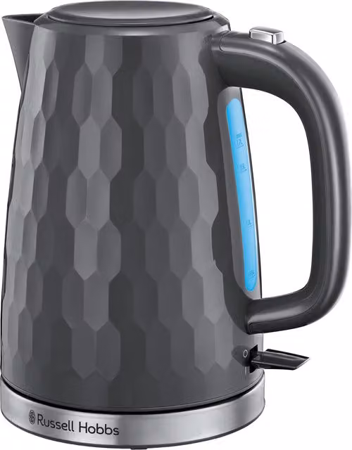 Russell Hobbs 1.7L Honeycomb Rapid Boil Kettle in Grey and White