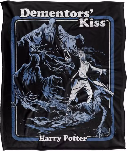 LOGOVISION Harry Potter Dementors Kiss Vintage Silky Touch Super Soft Fleece Throw Blanket, Multicolour, W: 91.44 cm x D: 147 cm – 6