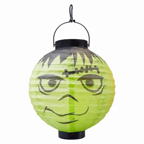 VFM e-Store Halloween Paper Lantern Pumpkin in Green, 20cm – 2