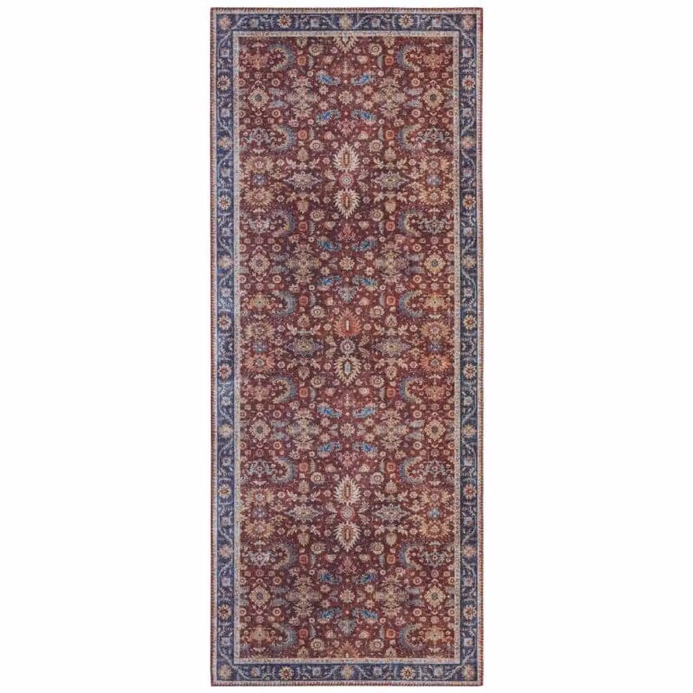 THE RUGS Vivana Oriental Vintage Medallion Low Pile Rug, Red and Multicolour, W: 160 cm, D: 230 cm – 3
