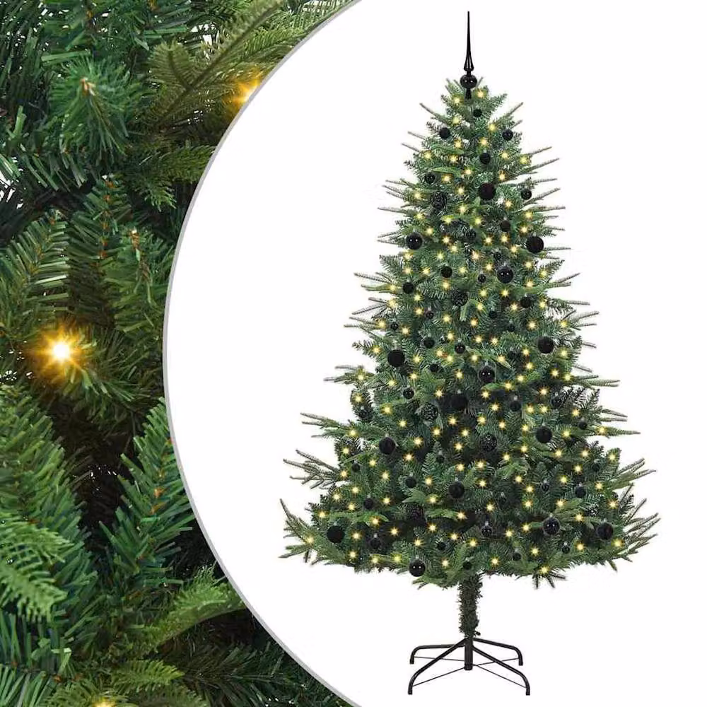 Berkfield Home Pre-lit Artificial Christmas Tree with Ball Set, Green, Height: 240 cm – 2