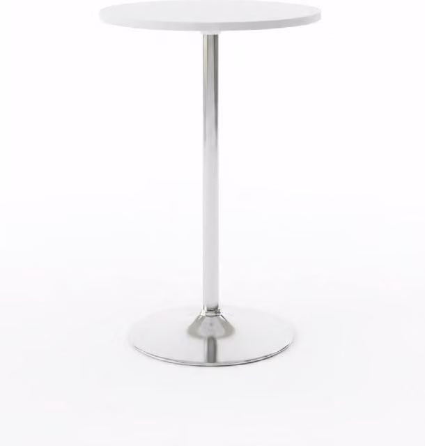 Netfurniture Fuzion Modern Matt White Kitchen Bar Poseur Table