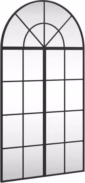 Berkfield Home Arch Wall Mirror in Black, W: 60 cm, H: 110 cm – 1