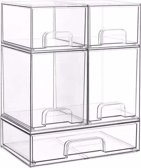 FLAVORA SpaceAid Baby Bottle Storage Organizer, Clear Acrylic