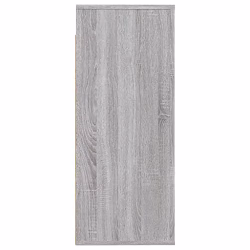 vidaXL Modern Wall Mounted Grey Cabinet with Hinged Doors and Internal Shelves, W/D/H: 80 x 33 x 80 cm – 3