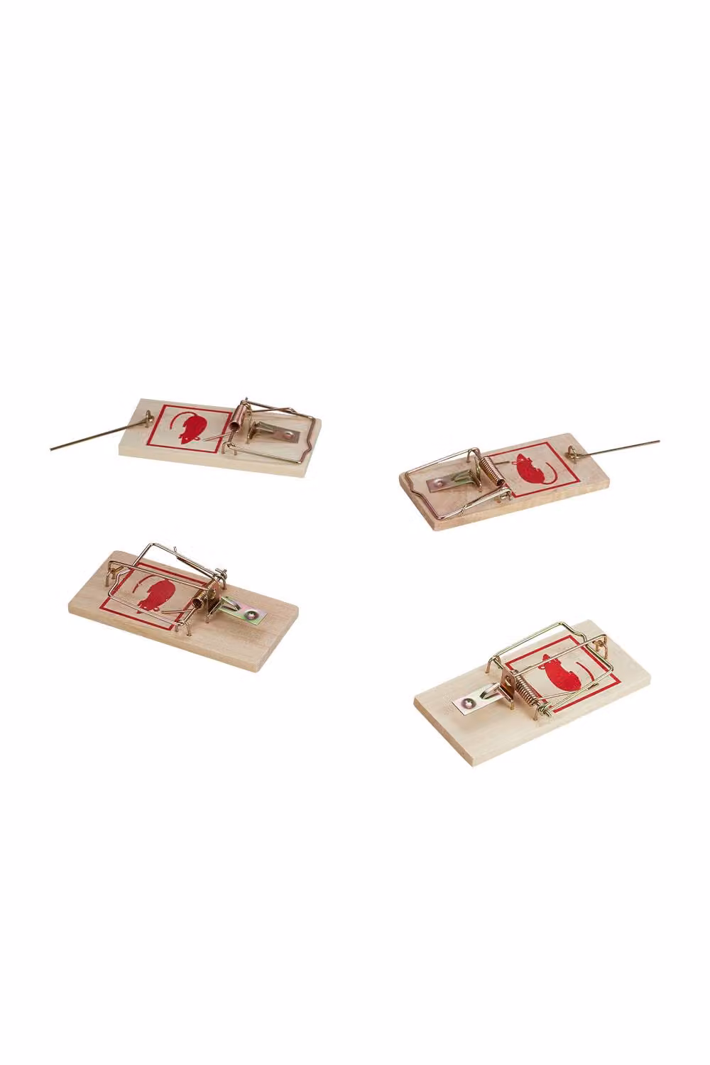 Living and Home Set of 8 Wooden Mouse Traps in Brown and Beige – 2