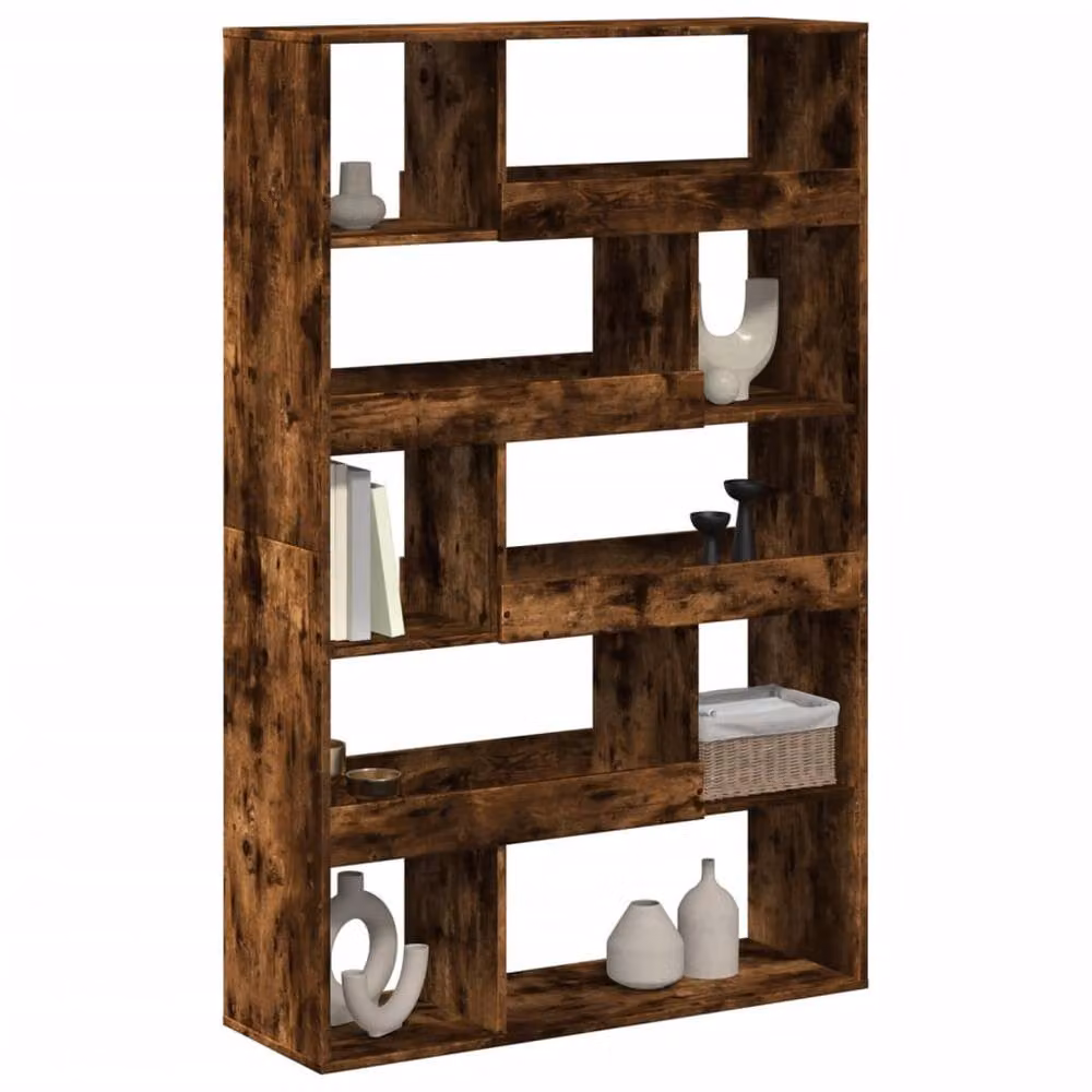 Berkfield Home Smoked Oak Room Divider in Brown, W/D/H: 100 x 33 x 156.5 cm – 3