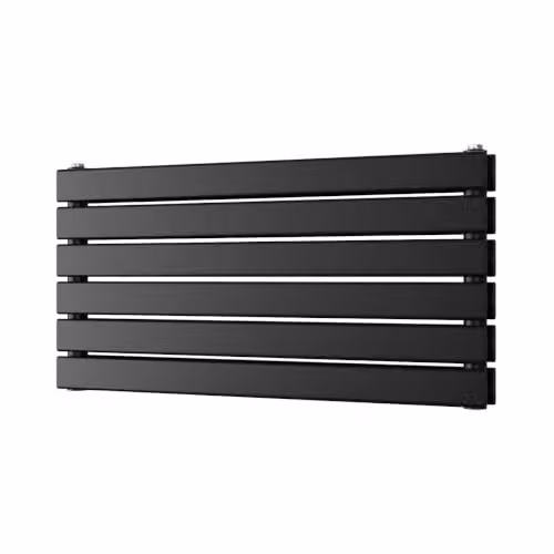 UK Radiators Typhoon Axis Black Horizontal Designer Double Panel Steel Radiator, H: 40.8 cm, W: 80 cm – 2