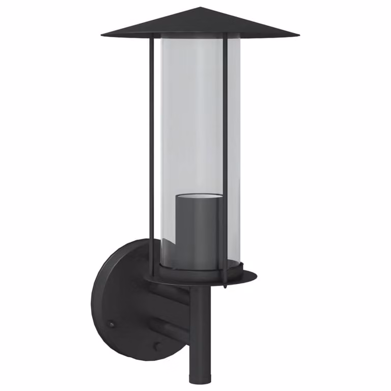 Berkfield Home Black Stainless Steel Outdoor Wall Light