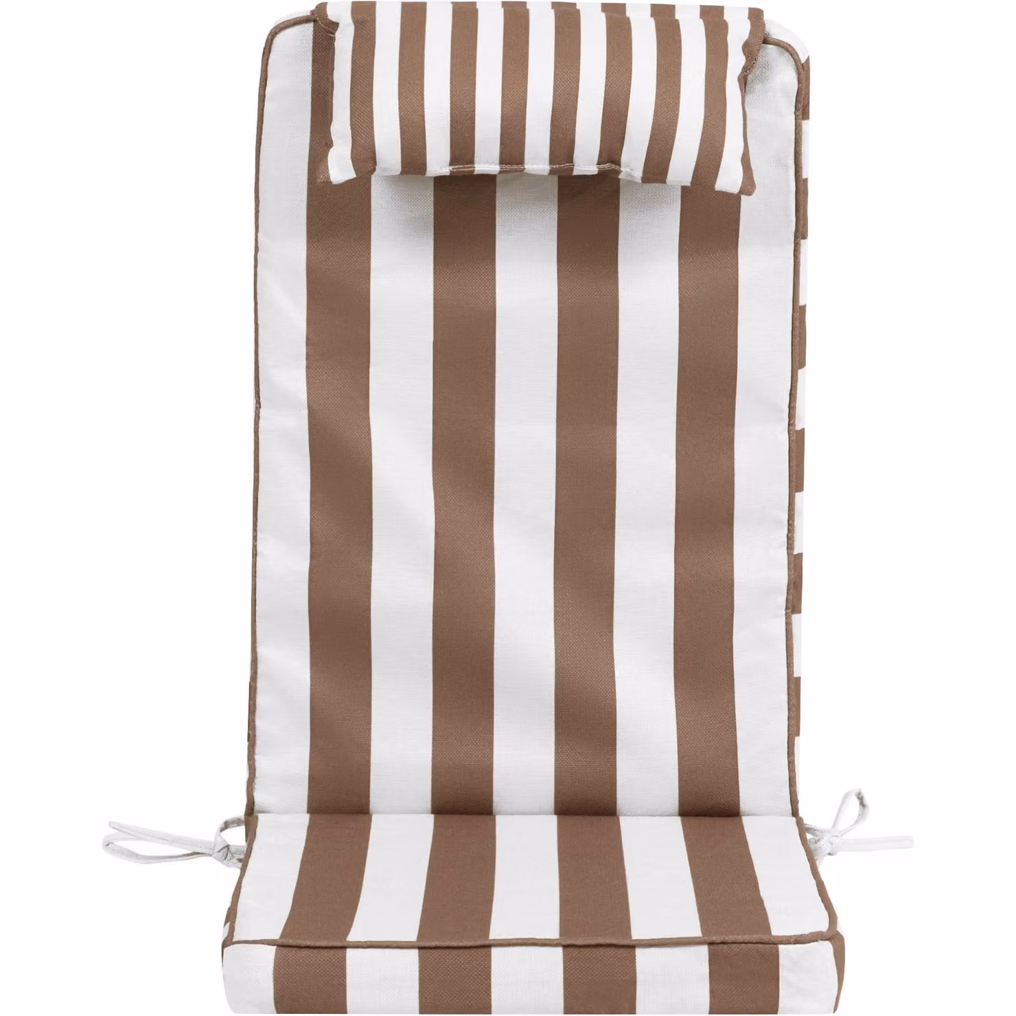 ICON Water Repellent Rectangular High Back Seat Pad in Brown and Blue Stripe – 2