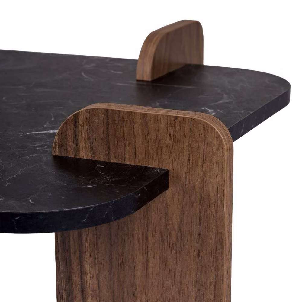 CALICOSY Eloi Rectangular Coffee Table, Black, W/D/H: 120 x 60 x 35 cm – 4