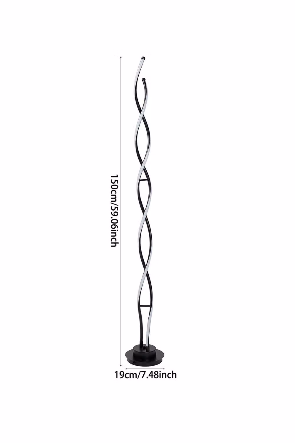 ExtraStar 50W LED Floor Lamp in Black with Remote and Foot Switch – 2