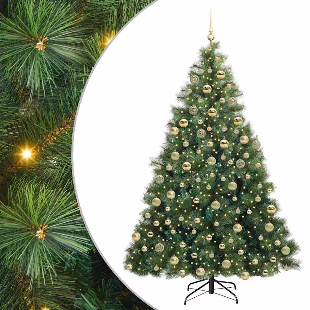 Berkfield Home Artificial Green Christmas Tree with 300 LEDs, Height: 180 cm – 2